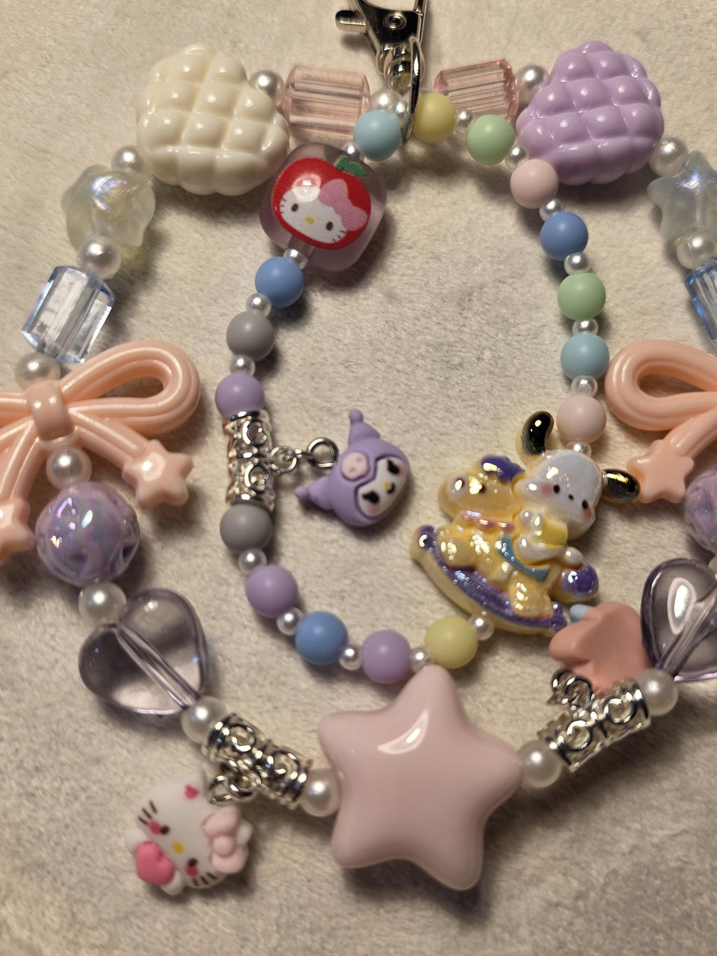 Kawaii Pastel Beaded Keychain | bag | phone charm – Starry Dream Design