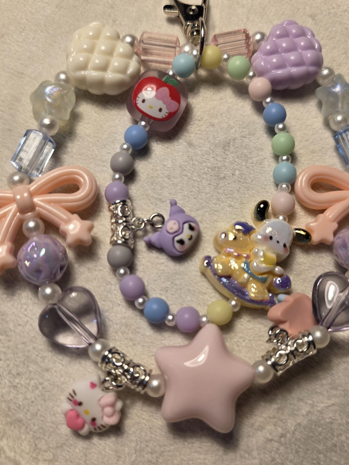 Kawaii Pastel Beaded Keychain | bag | phone charm – Starry Dream Design