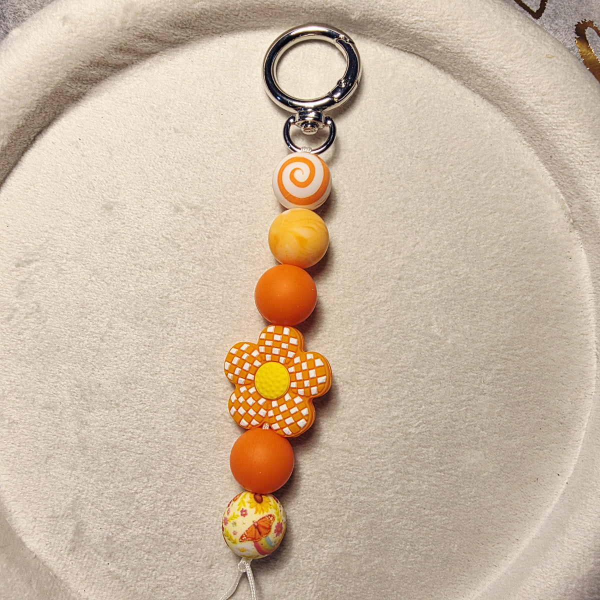 Citrus bloom keychain -Orange Daisy