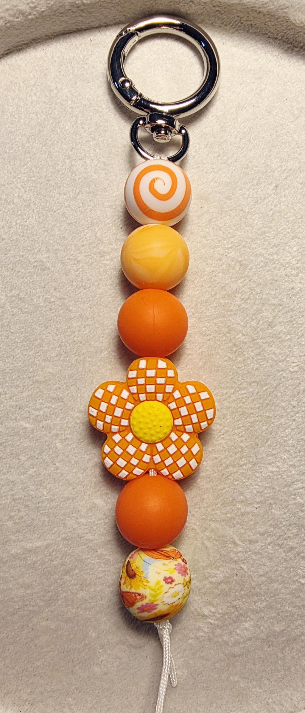 Citrus bloom keychain -Orange Daisy