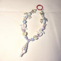Pastel Coastal Phone Charm | Shell & Starfish Beaded Strap | Handmade Ocean Accessory