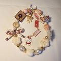 Hello Kitty Sweet Café Beaded Keychain | Kawaii Dessert Bag Charm | Cute Neutral Phone Charm | One of a Kind