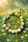 Sunny Meadow Floral Circle keychain | Bag charm