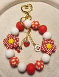 Cherry Picnic Bloom Circle Keychain | Handmade in Australia
