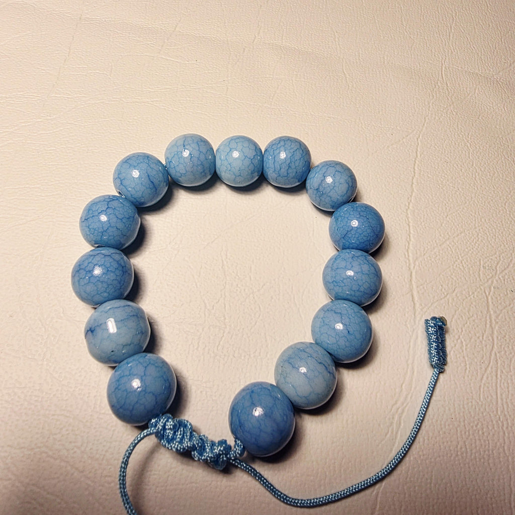 Blue Beaded Adjustable Bracelet | Everyday Jewellery | Handmade Bracelet