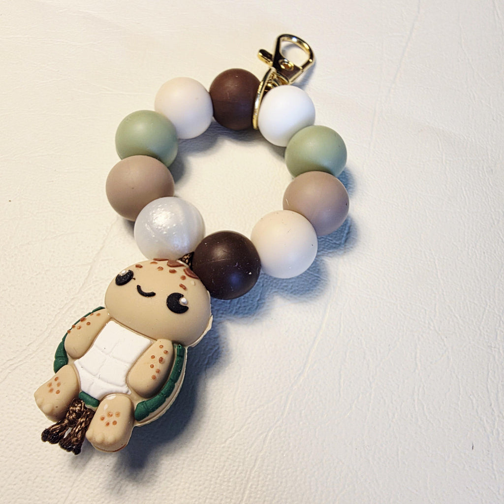 Turtle Beaded Bag Charm| Keychain | Handmade in Australia | One of a Kind