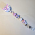 Pink Butterfly Badge Reel | Floral Silicone Retractable ID Holder)