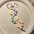 Pastel Daisy keychain - Rainbow Bloom