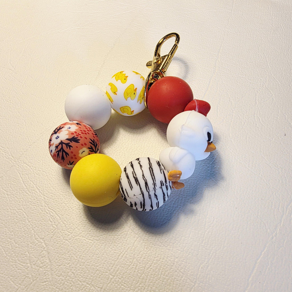 Little Chick Daydream | Handmade Beaded Keyring