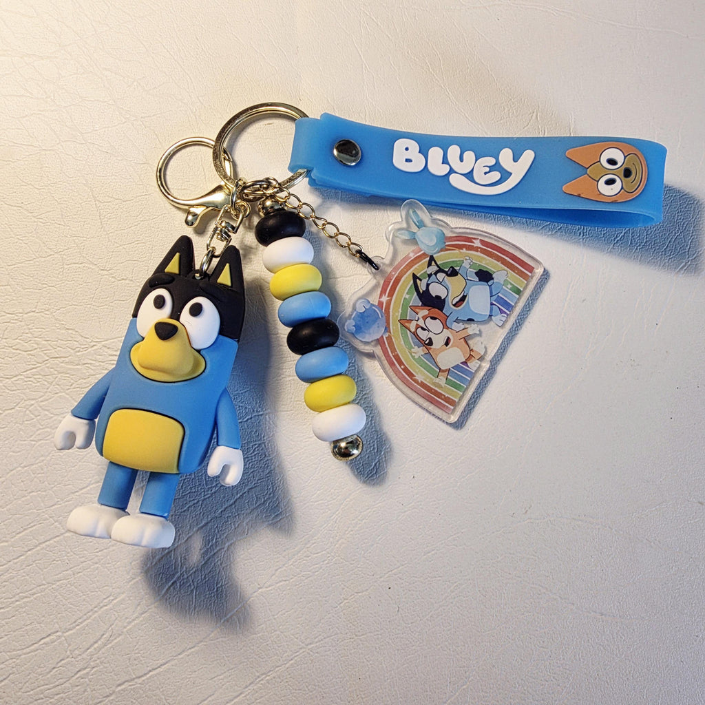 Bluey Keychain Charm | Beaded Bag Charm | Kids Keyring | Handmade in Australia | Cute Gift Idea