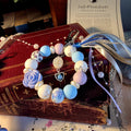 Daphne Statement Bag Charm | Blue Pearl Keychain | Regency Inspired Charm | Bridgerton Inspired Accessory | Romantic Gift