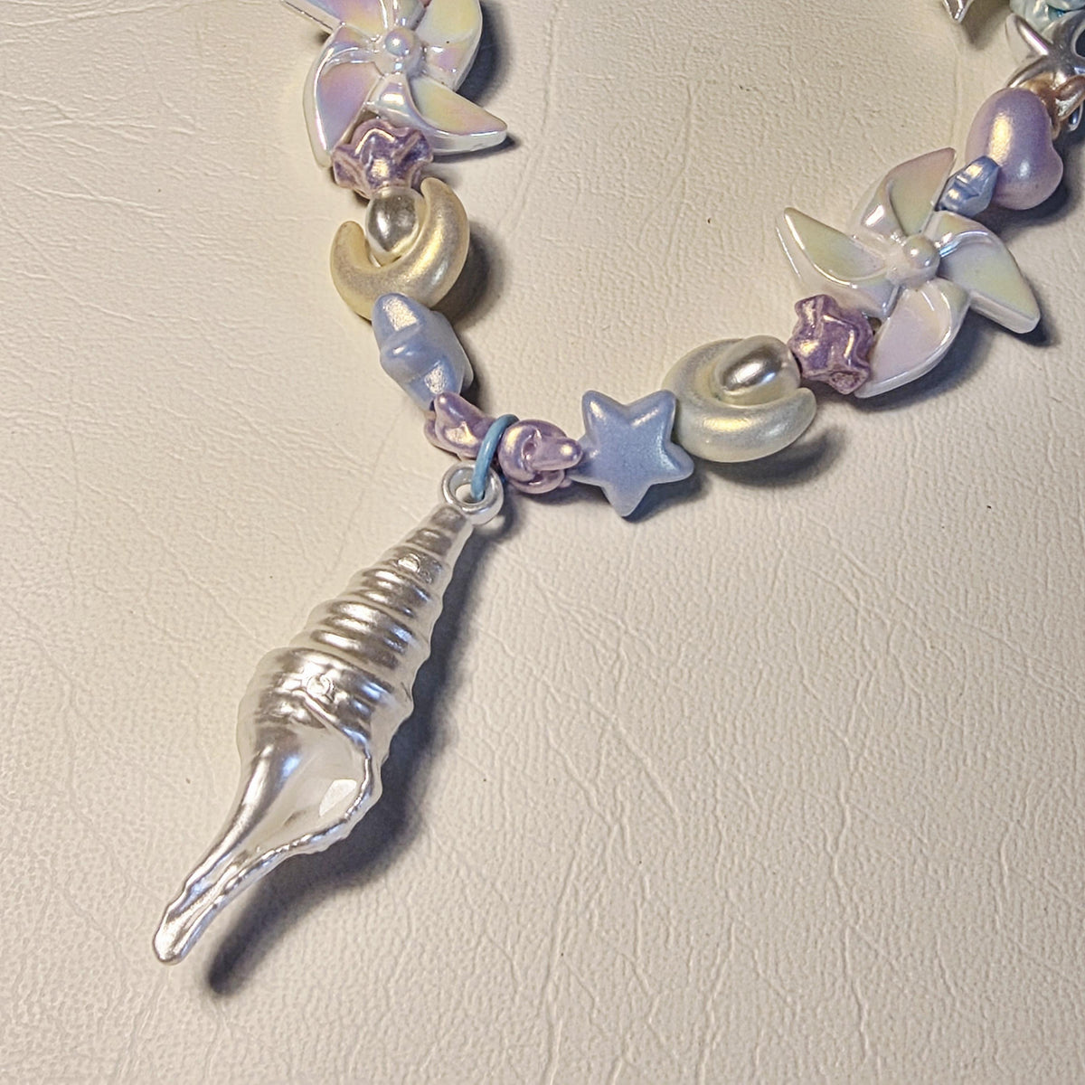 Pastel Coastal Phone Charm | Shell & Starfish Beaded Strap | Handmade Ocean Accessory