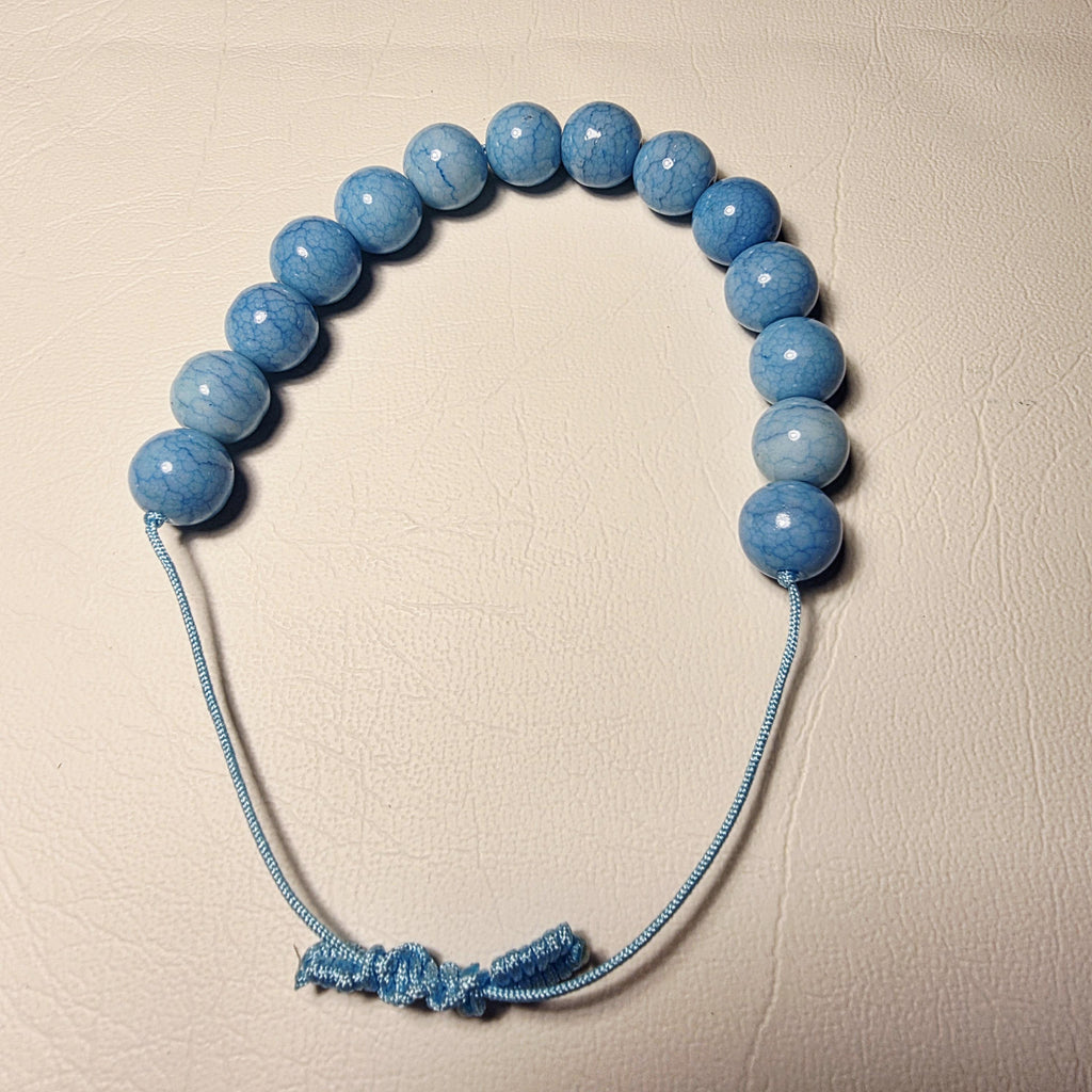 Blue Beaded Adjustable Bracelet | Everyday Jewellery | Handmade Bracelet