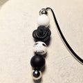 Black & White Rose Bookmark | Minimalist Floral Bookmark | Handmade for Readers