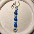 Blue Teal Tide Daisy Silicone Bead Keychain | Handmade in Australia