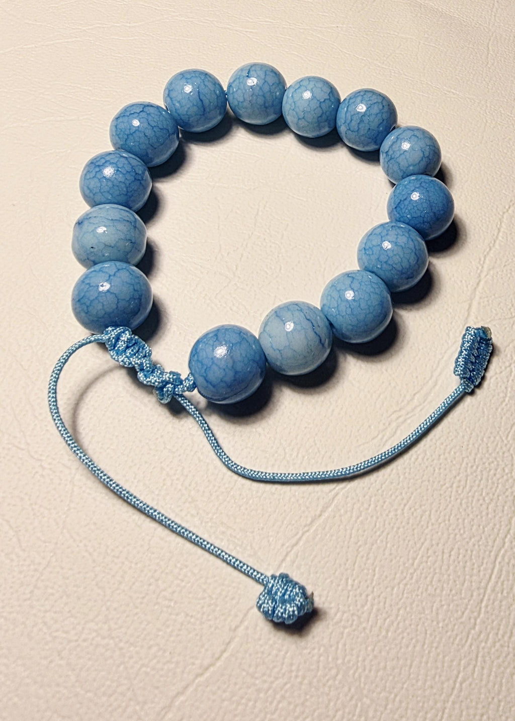 Blue Beaded Adjustable Bracelet | Everyday Jewellery | Handmade Bracelet