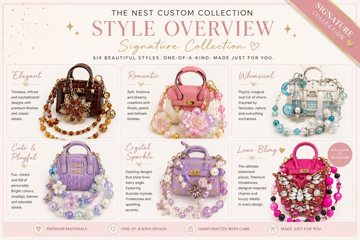 Personalised Signature Mini Bag & Charm