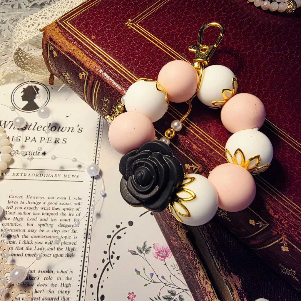 Penelope Bag Charm | Pink Pearl Mini Keychain | Romantic Regency Charm | Bridgerton Inspired Accessory | Handmade Gift