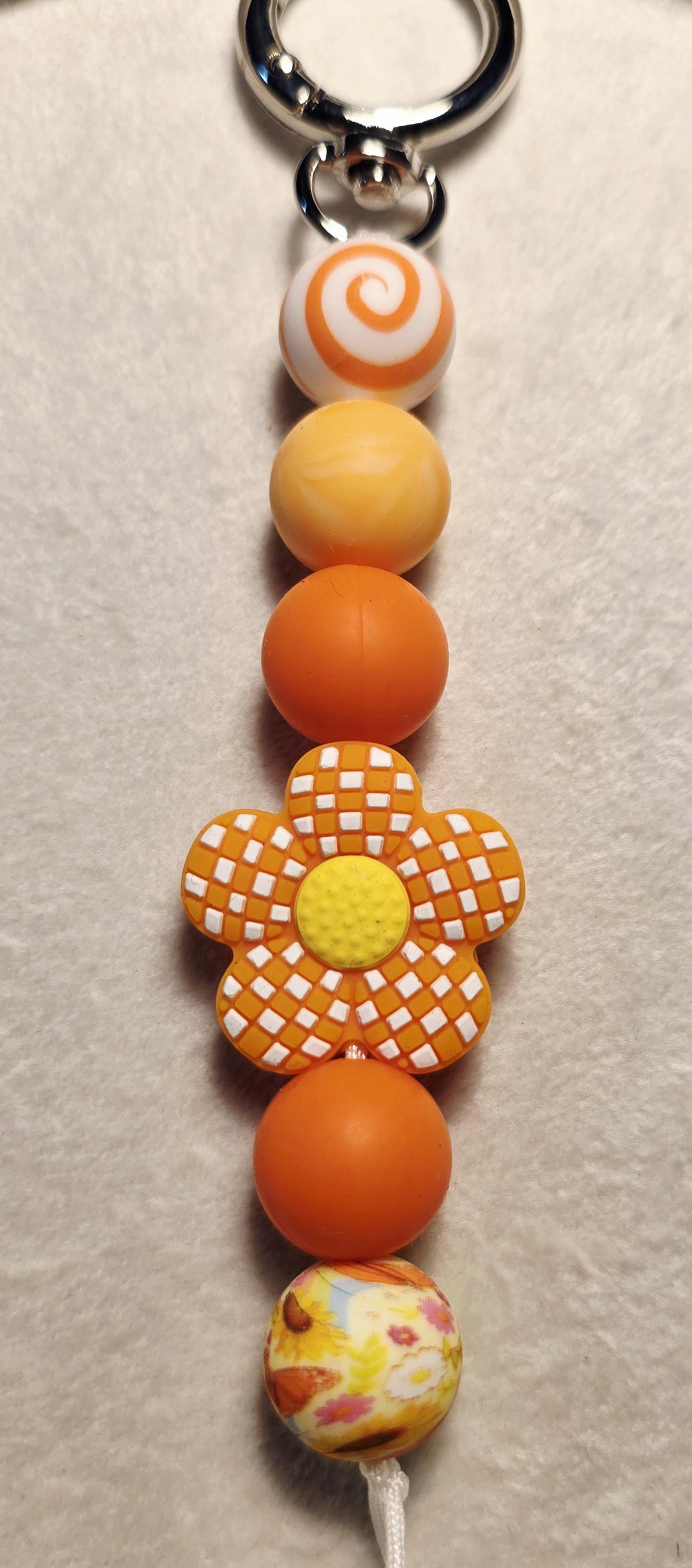 Citrus bloom keychain -Orange Daisy