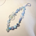 Blue Kawaii Phone Charm | Handmade Beaded Phone Strap | One of a Kind Bag or Key Charm
