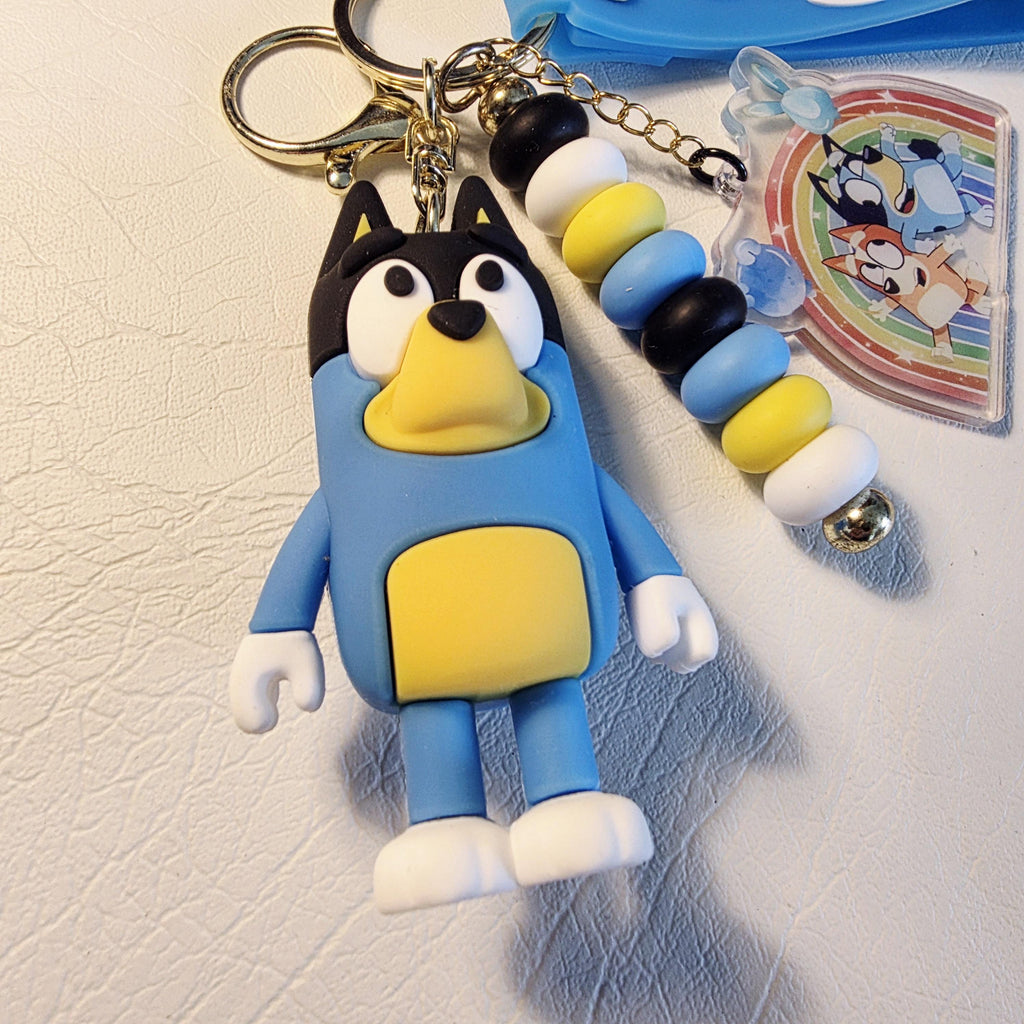 Bluey Keychain Charm | Beaded Bag Charm | Kids Keyring | Handmade in Australia | Cute Gift Idea