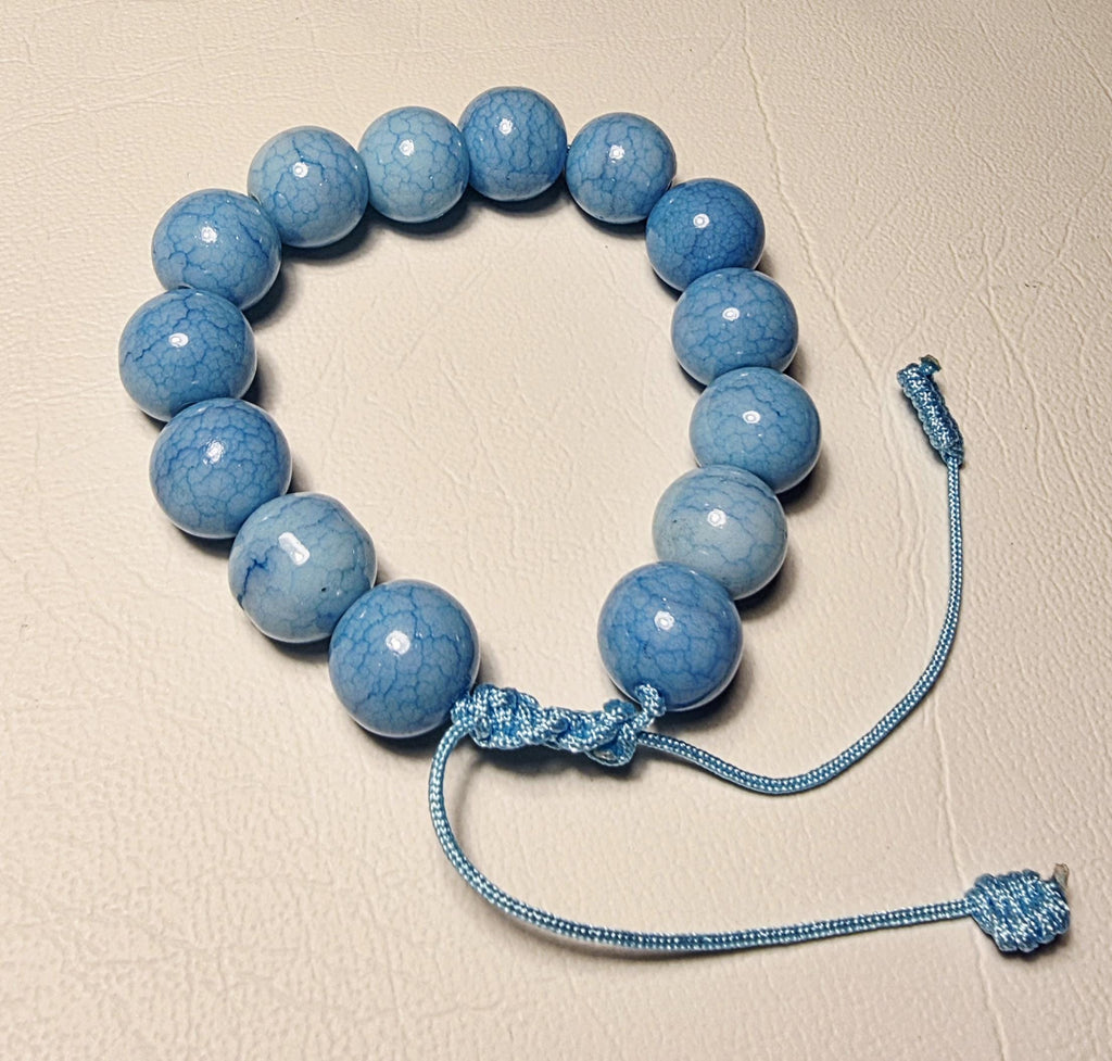 Blue Beaded Adjustable Bracelet | Everyday Jewellery | Handmade Bracelet