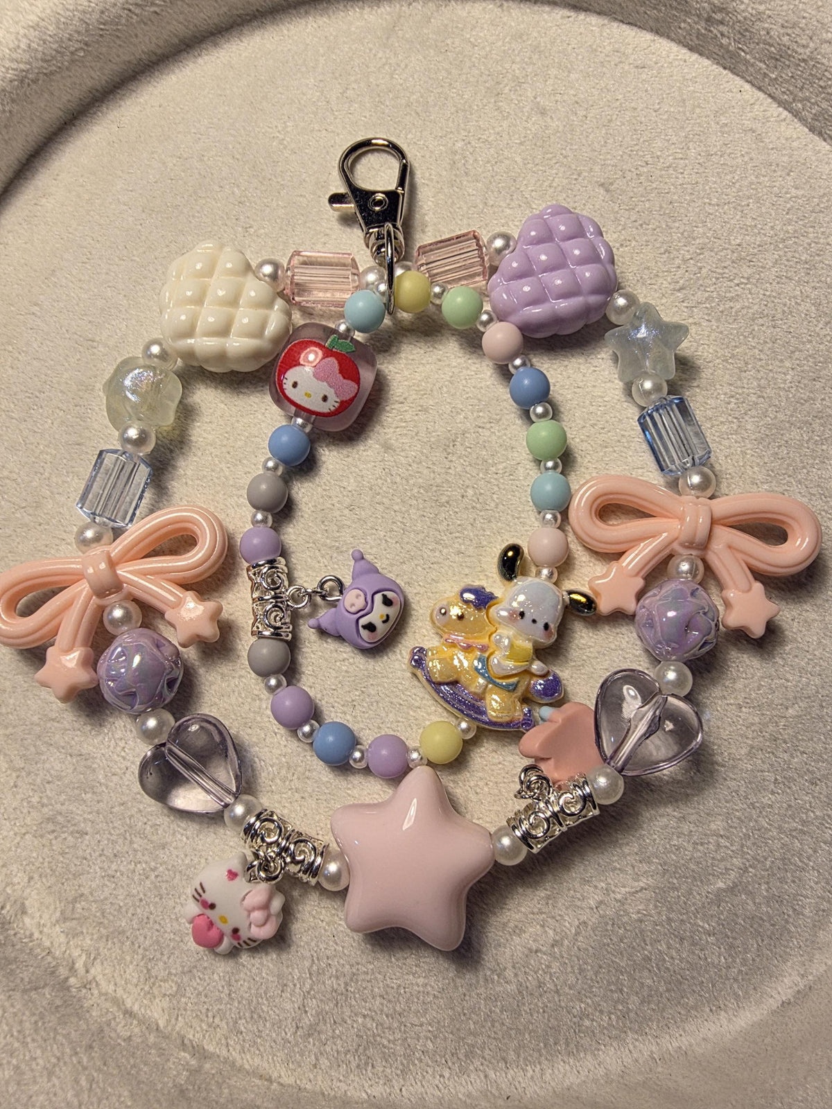 Kawaii Pastel Beaded Keychain | bag | phone charm – Starry Dream Design