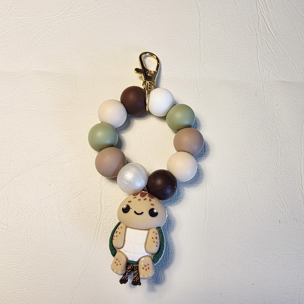 Turtle Beaded Bag Charm| Keychain | Handmade in Australia | One of a Kind