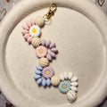 Pastel Daisy Garland Silicone Bead Keychain | Handmade in Australia