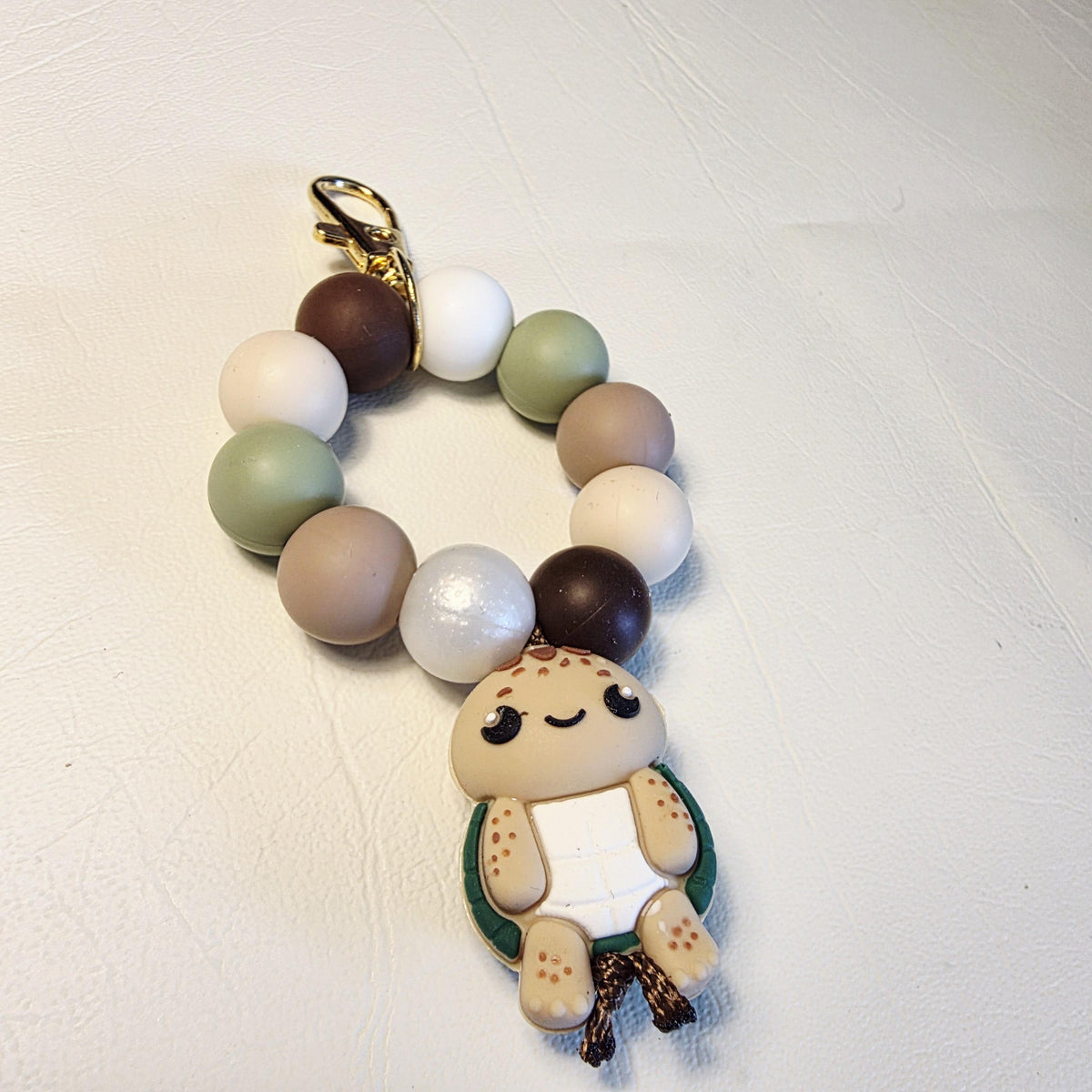 Turtle Beaded Bag Charm| Keychain | Handmade in Australia | One of a Kind