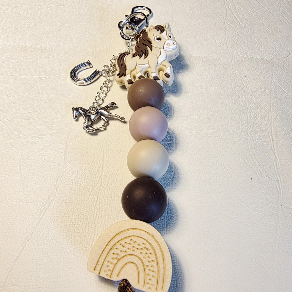 Little Hooves & Rainbows | Handmade Horse Keychain | Bag Charm