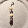 Mocha Floral Silicone Bead Keychain | Handmade in Australia