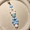 Blue Skies Lotus Silicone Bead Keychain | Handmade in Australia
