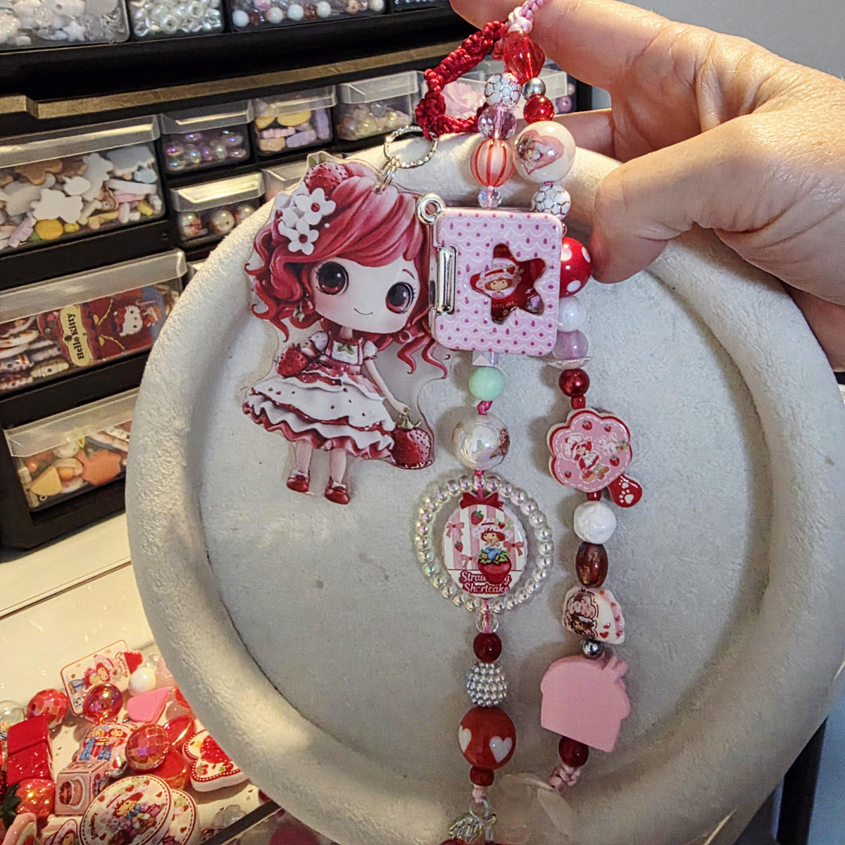 Cherry Cuddler Bag Charm XL | Strawberry Shortcake Charm