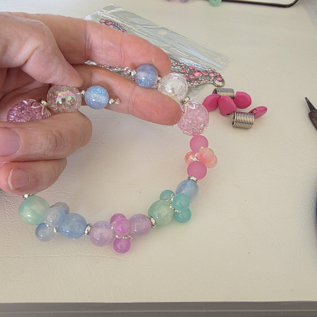 Pastel Butterfly Car Hanger | Handmade Rear View Mirror Charm | One of a Kind Car Accessory | Crystal Butterfly Decor