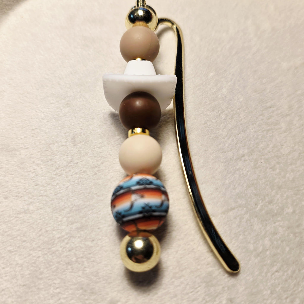 Western Beaded Bookmark | Neutral Boho Bookmark | Handmade for Book Lovers