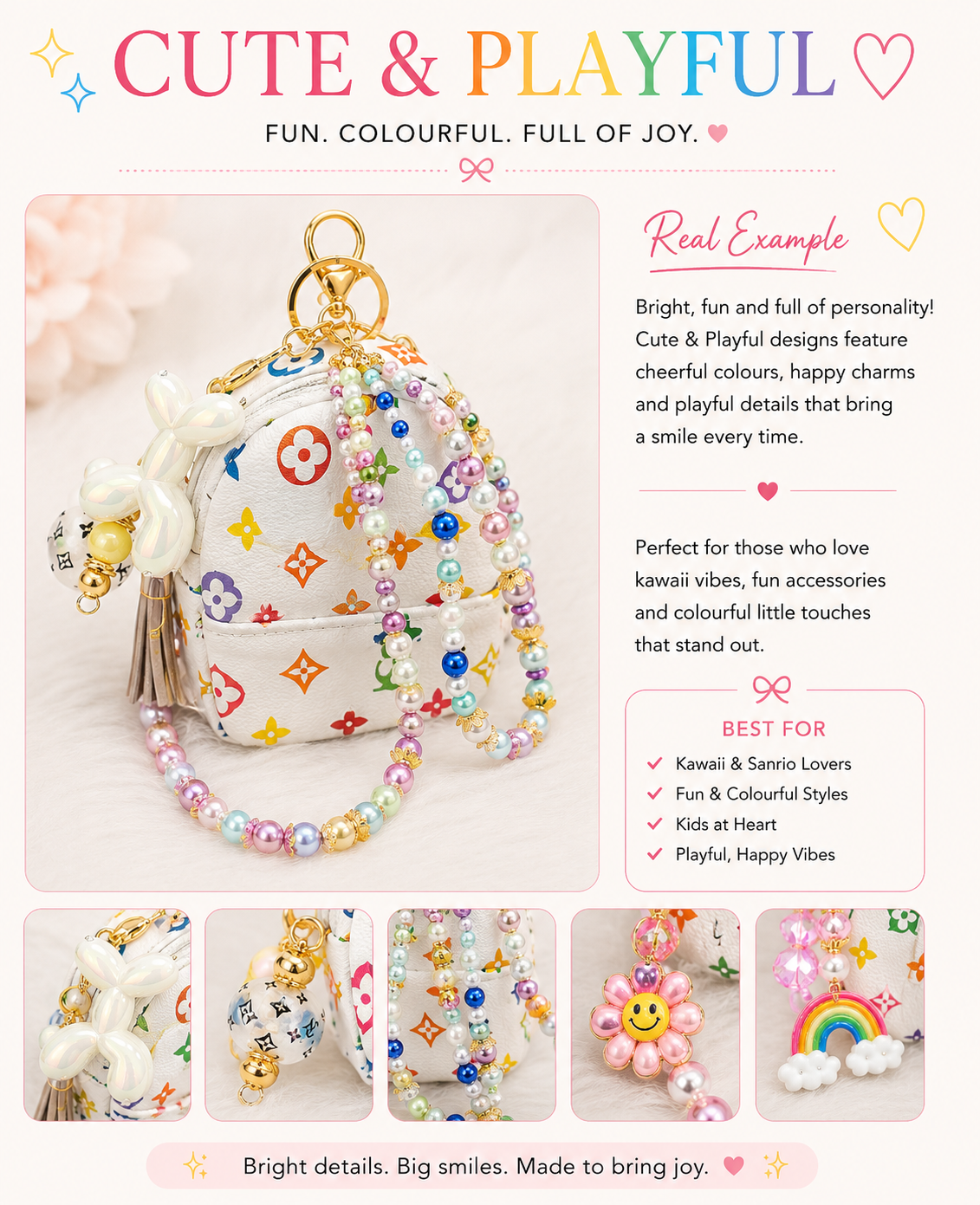 Personalised Classic Mini Bag & Charm