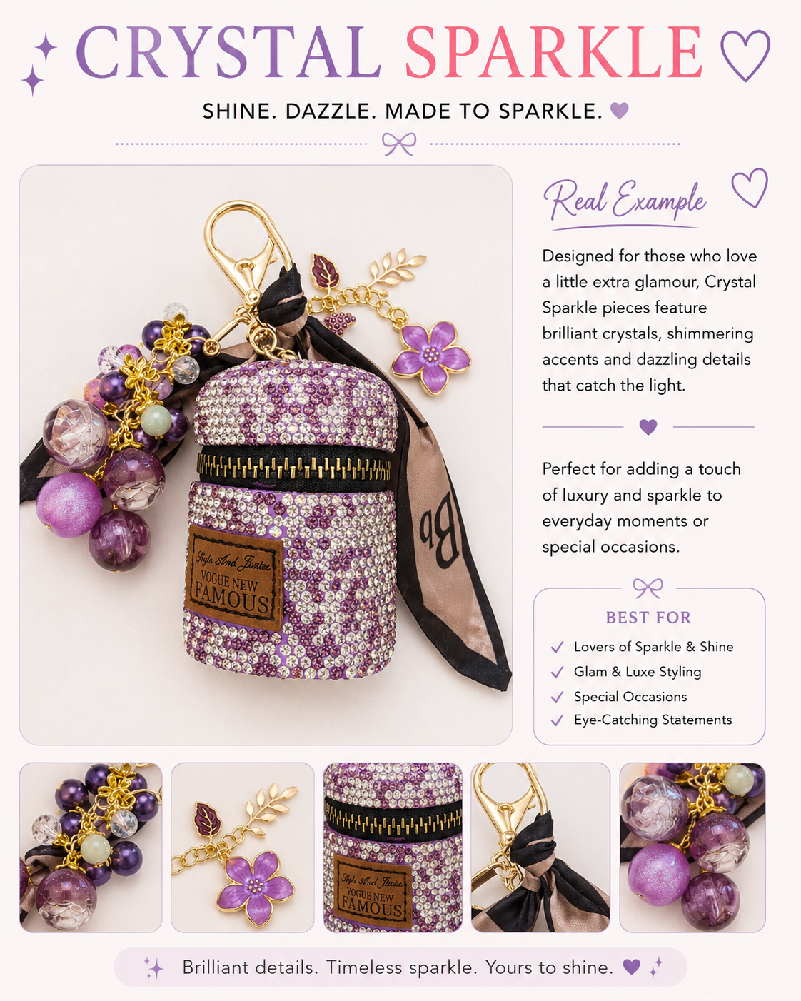 Personalised Classic Mini Bag & Charm
