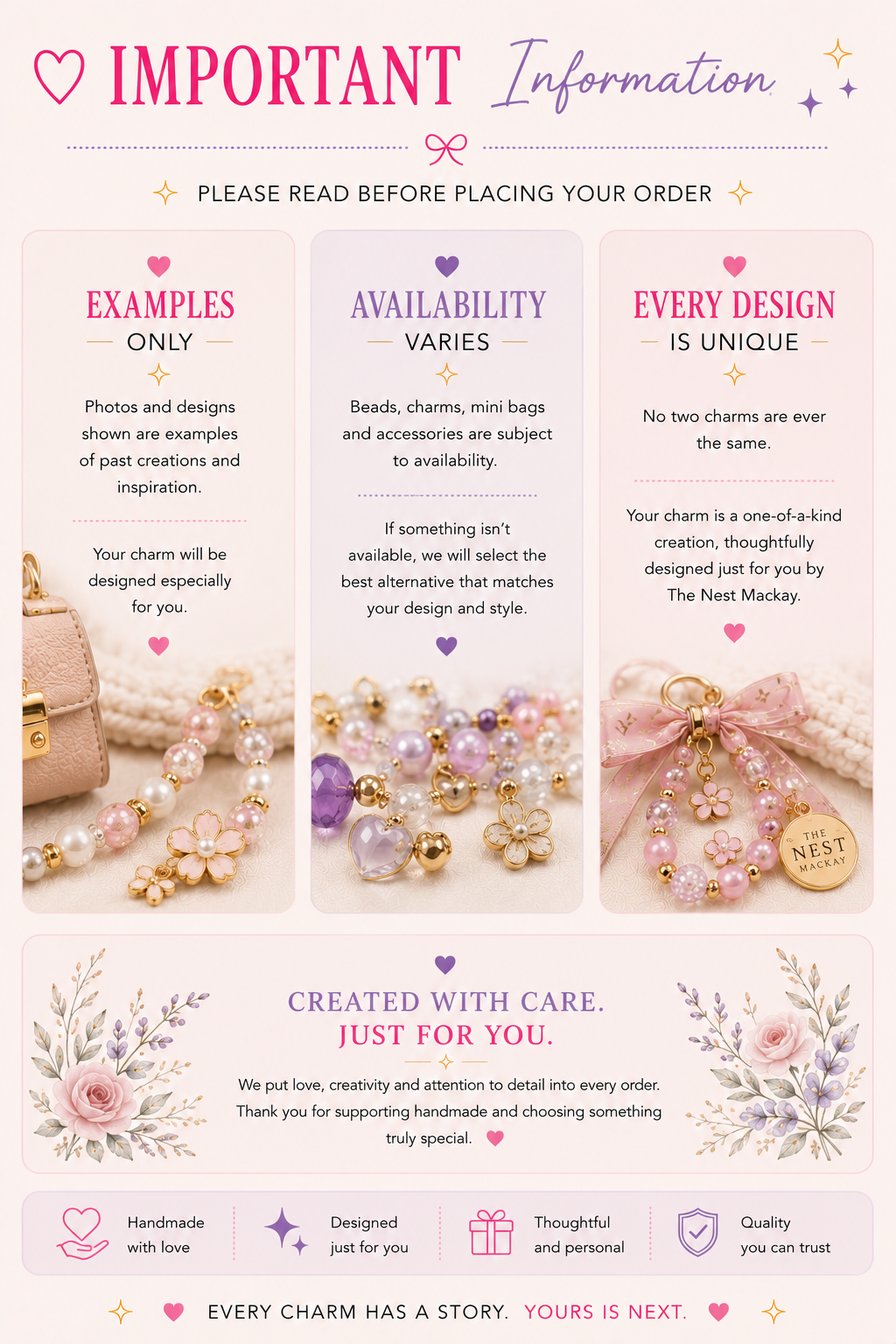 Personalised Classic Mini Bag & Charm