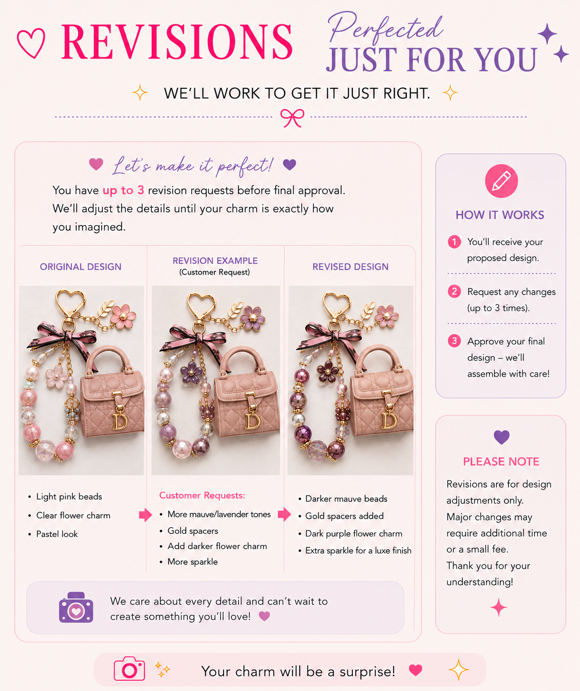 Personalised Classic Mini Bag & Charm