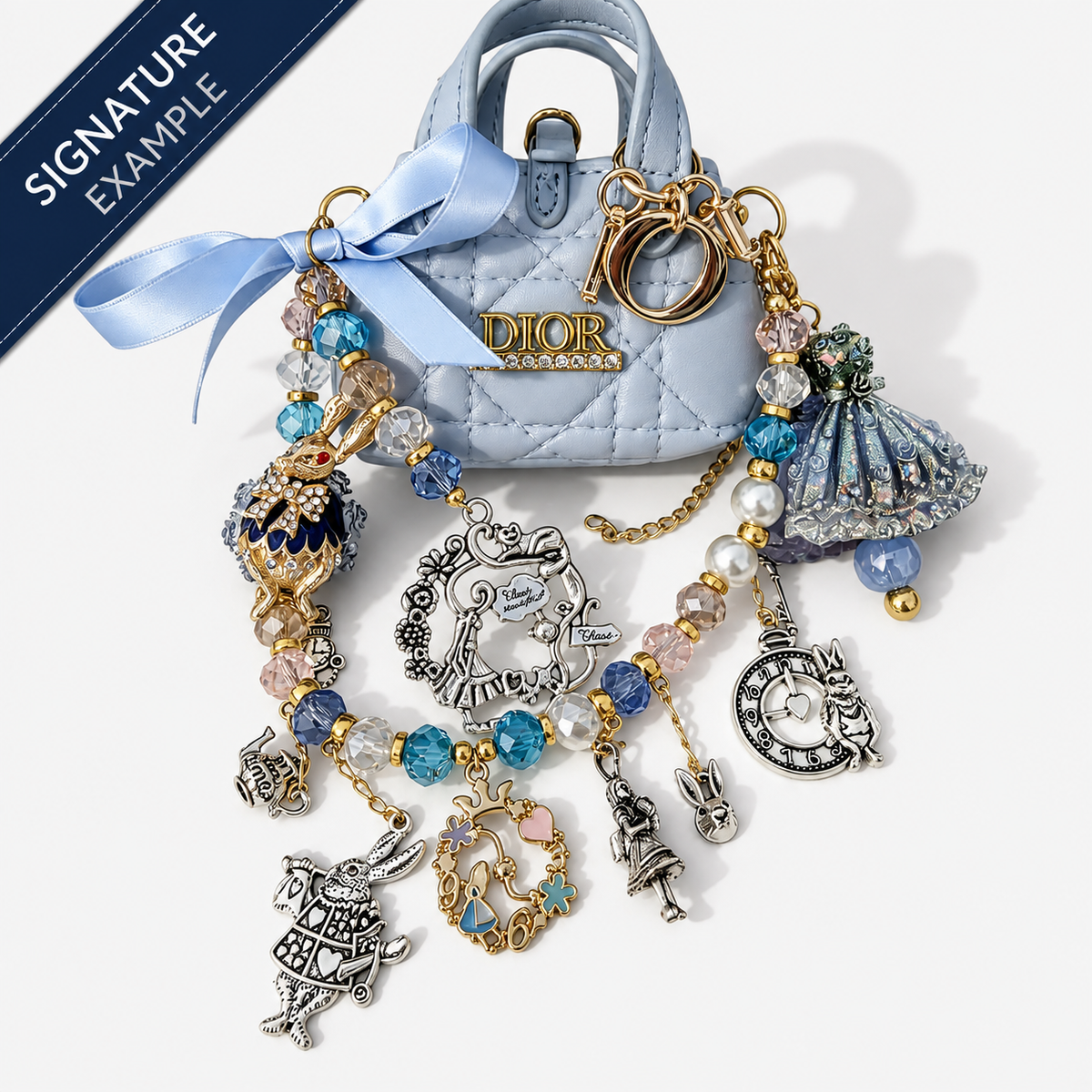 Personalised Signature Mini Bag & Charm